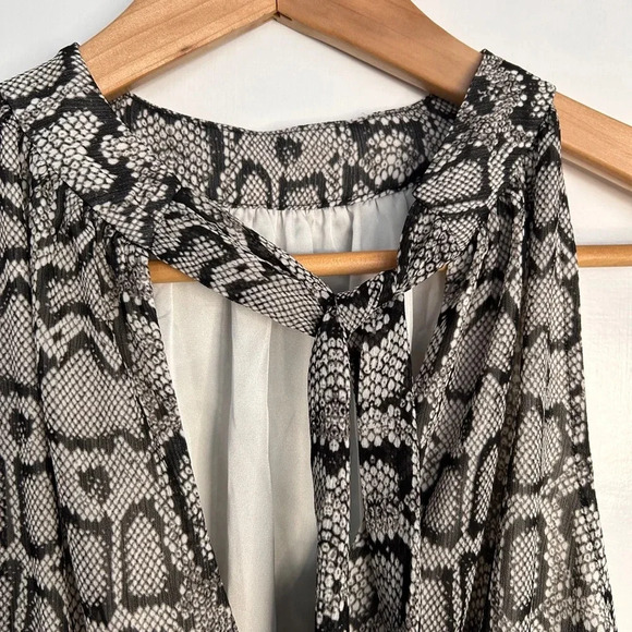 Stella and Dot You do You Snakeskin Dress in Black and Grey Size S - Picture 6 of 12